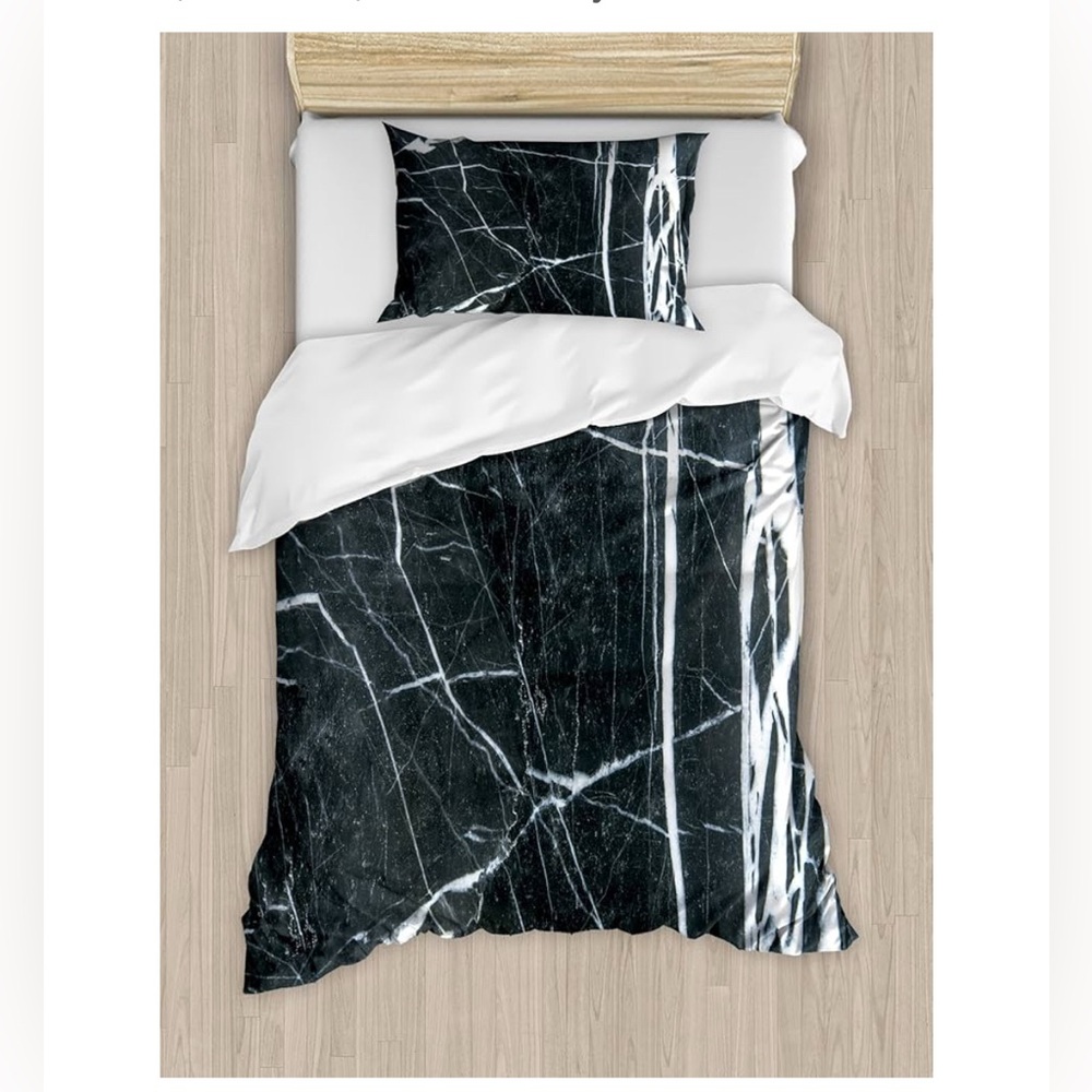 Ambesonne Marble Print Duvet Cover Set ( Queen  size) - Picture 3 of 5